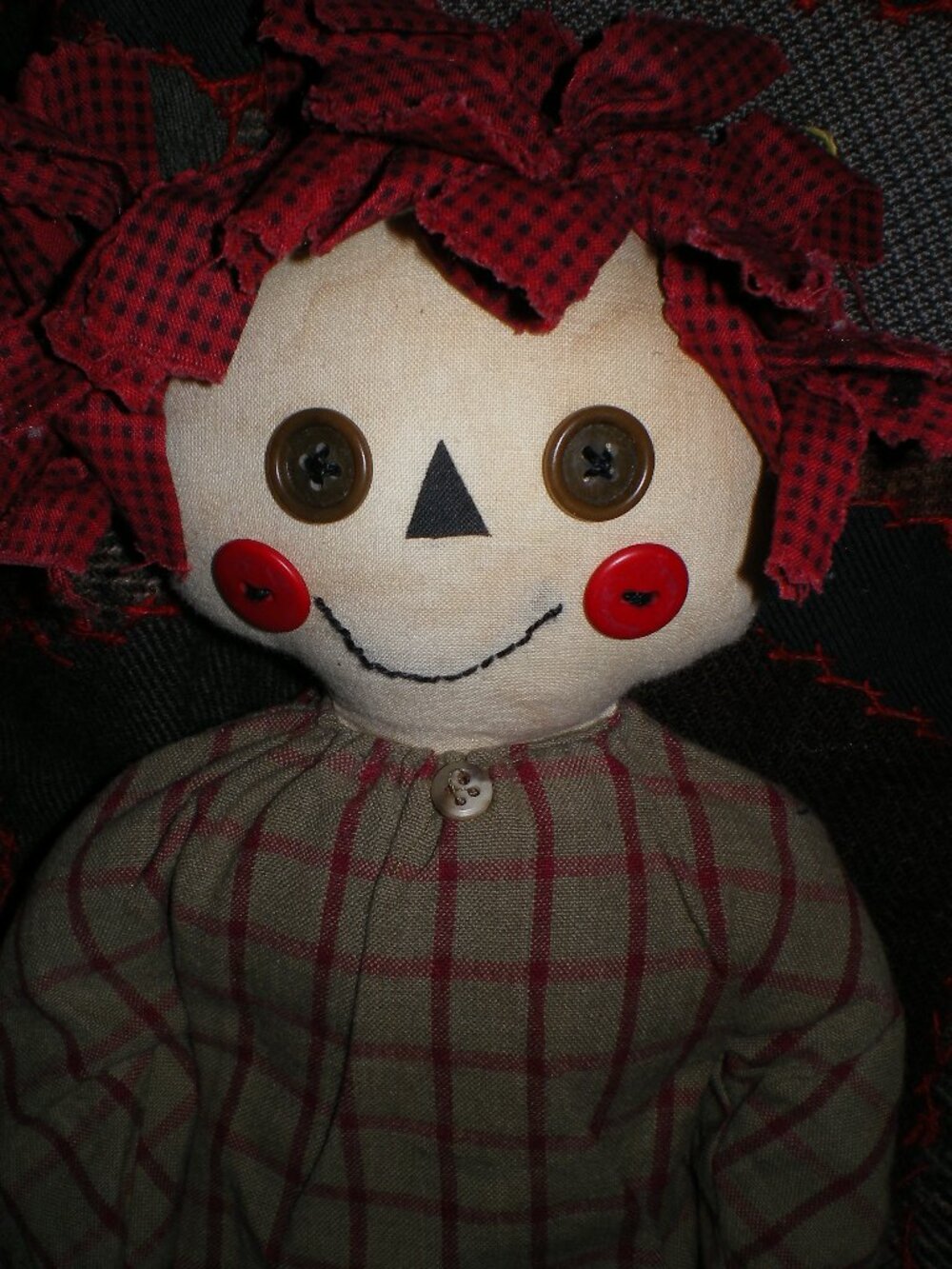 Primitive Handmade Rag Doll - Picture 2 of 4